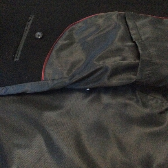 Joseph & Feiss Black Long Pea Coat - Picture 6 of 7